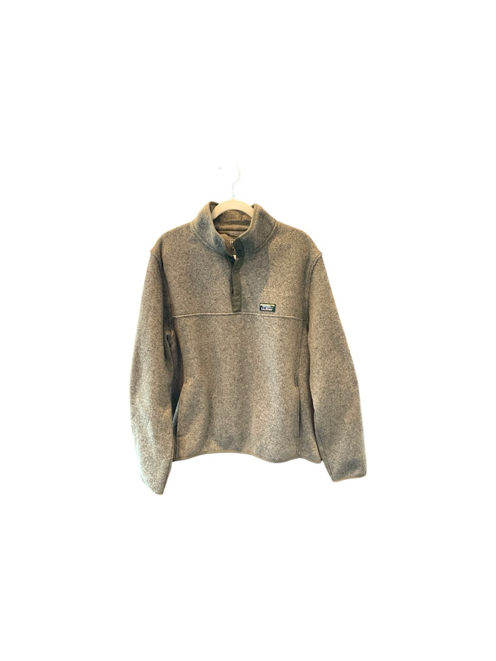 L.L. Bean Men's Quarter-Zip Fleece Pullover - Taupe Heather